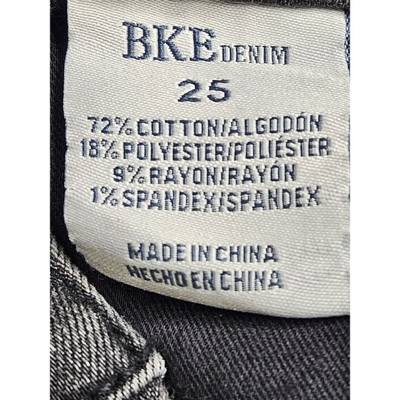 BKE Parker Universal Fit High Rise Ankle Skinny Jeans Women's Sz 25 Faded Black - Picture 5 of 5